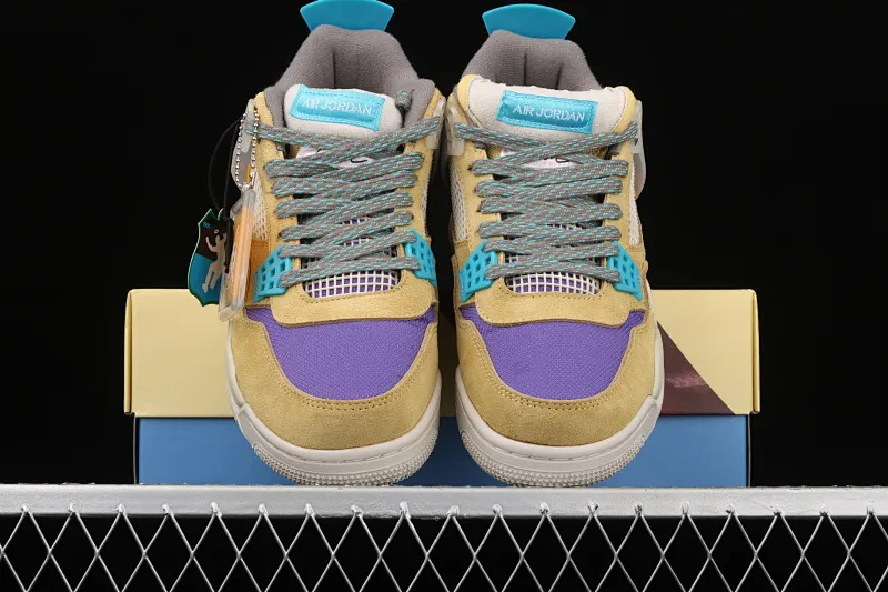 All categories Air Jordan Jordan series basketball shoes Air Jordan 4 G version Air Jordan 4 Retro SP AJ4 Joe 4 joint yellow and purple desert DJ5718-300